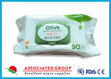 Trapos mojados Olive Effective del bebé material de Spunlace y tamaño protector de 15 * de los 20cm