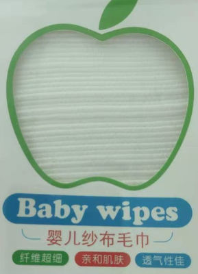 empaquetado de la caja de ventana de los trapos secos de 45g Mesh Spunlace Nonwoven Fabrics Baby