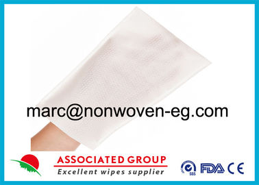 Suavemente guante seco no tejido especial del lavado mojado de 22 de x 15 cm Spunlace con la soldadura ultrasónica