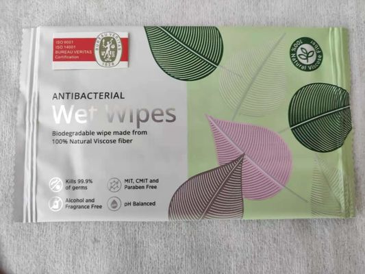 Fibra viscosa natural mojada antibacteriana biodegradable de los trapos el 100%