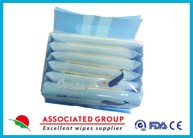 10pcs * 6 Baby Wet Wipes Portable Package No Fragrance Ultra Soft White Color