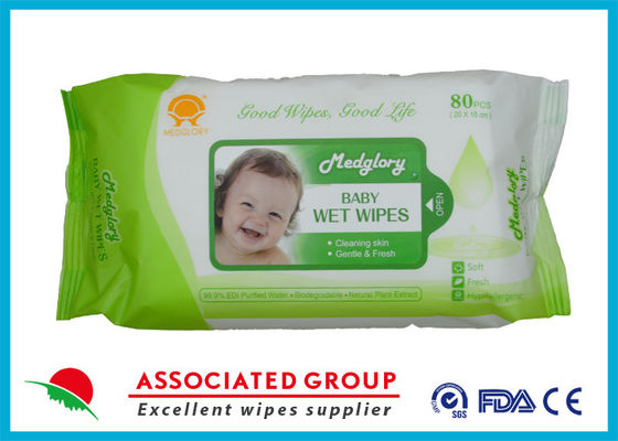 Medglory Ingredientes naturales Hypoallergenic toallitas húmedas para bebés para limpieza de la piel