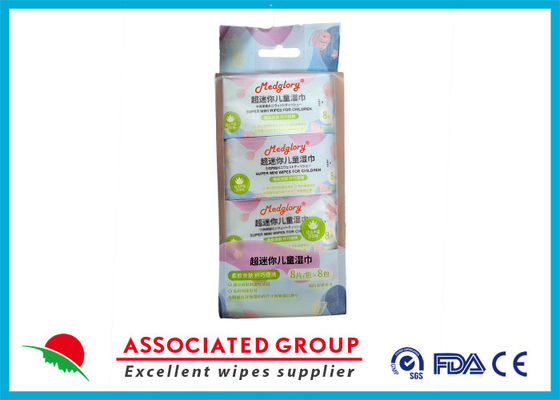8 pcs Super Mini toallitas para bebés con extracto de aloe vera