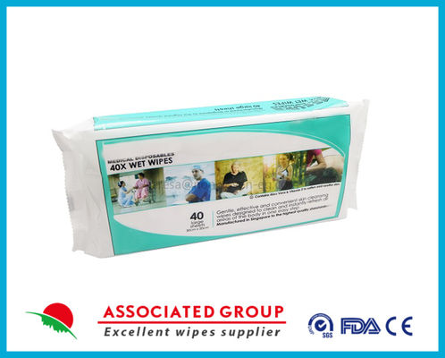 40pcs limpieza de cuerpo completo Premium toallitas húmedas para adultos - Gran lujo fresco-sentir sin enjuague sin fragancias baño de cama