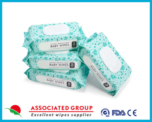 99% agua toallitas húmedas para bebés embalaje 75pcs hipoalergénico agua limpia toallitas para bebés