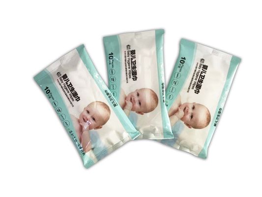 Los trapos mojados del bebé de la sensación de la toalla, tejido mojado limpian servicio biodegradable del OEM del 99%